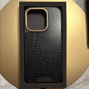 BURGA- Black Crocodile Pattern iPhone Case